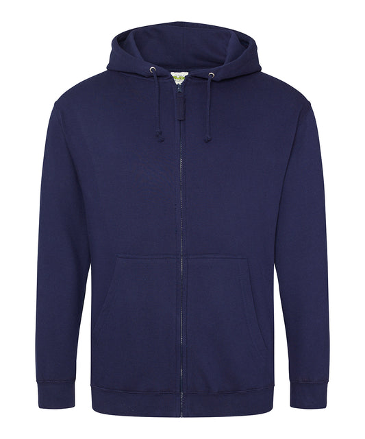 Unisex Navy Zip Front Hoodie With East Coast College Logo - Childcare T-Level
