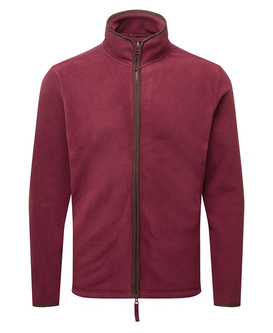 Premier Artisan Brown Zipped fleece jacket - PR823