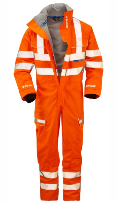 Pulsar Hi Vis Rail Spec Waterproof Coverall -  Foul Weather Protection Overall - PR505