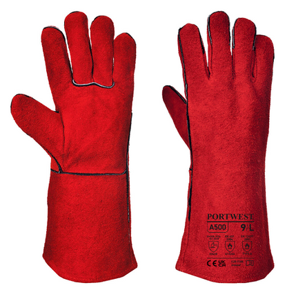Portwest Split Leather Welding Gauntlet Glove - A500
