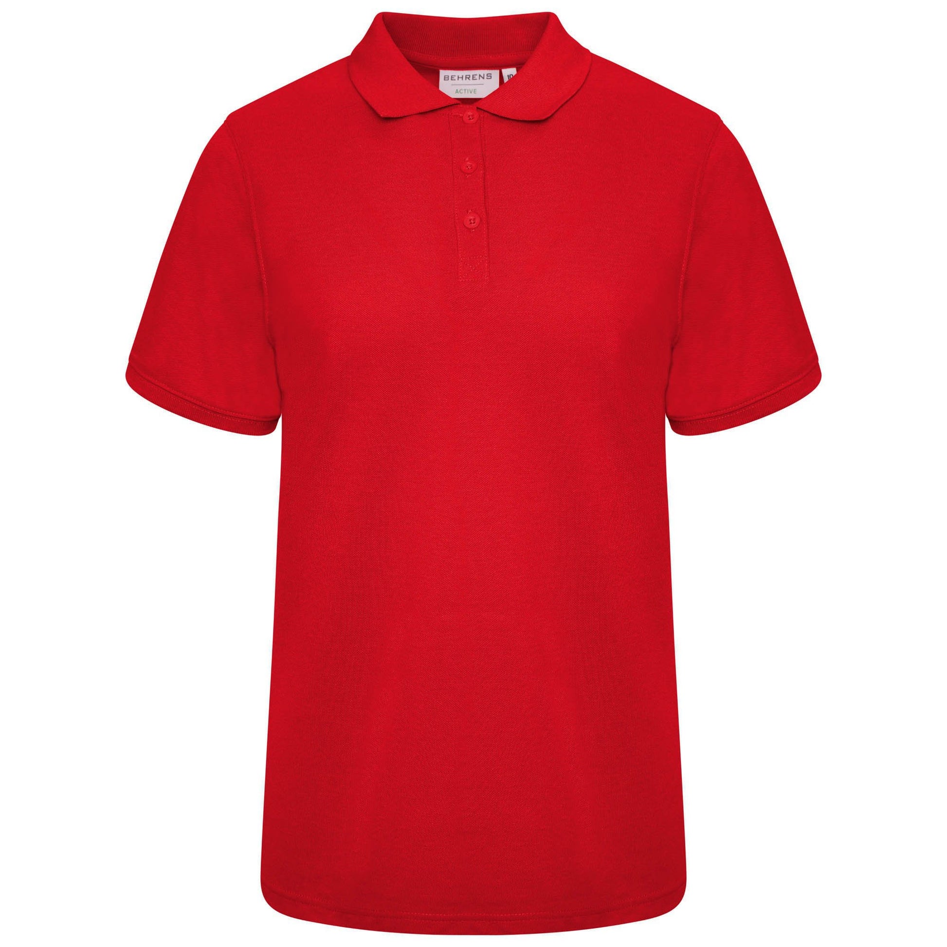 Behrens Ladies Pique Polo Shirt - BEH-4469L - Red - UK 8