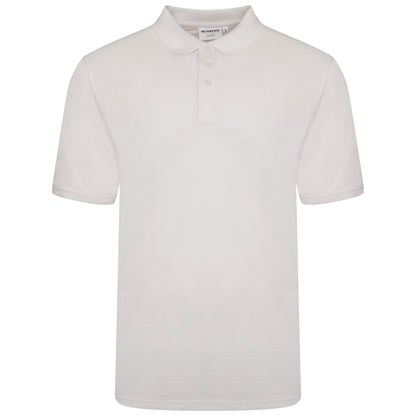 Behrens Mens Pique Polo Shirt - BEH-3522M - White - X Small
