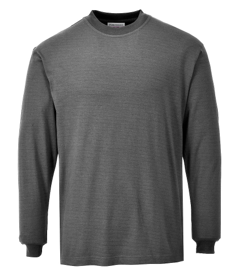 Portwest Flame Resistant Anti-Static Long Sleeve T-Shirt - FR11