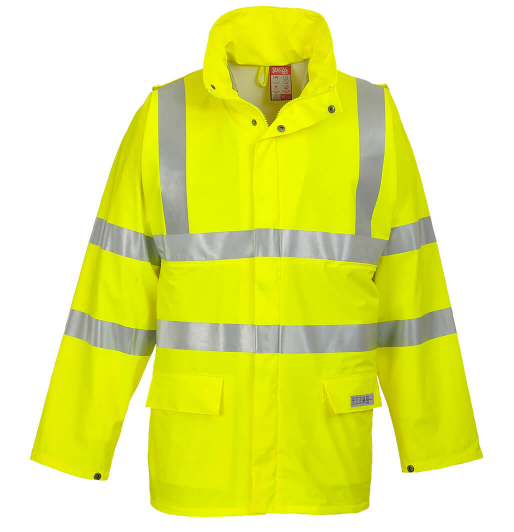 Portwest Sealtex Hi Vis Waterproof Flame Resistant Jacket - FR41