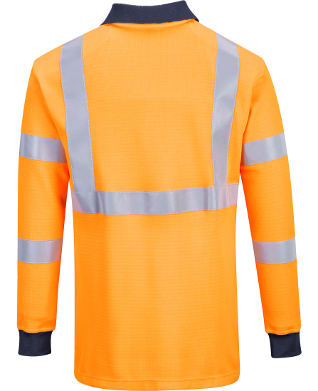 Portwest Flame Retardant RIS Long Sleeve Polo Shirt - FR76