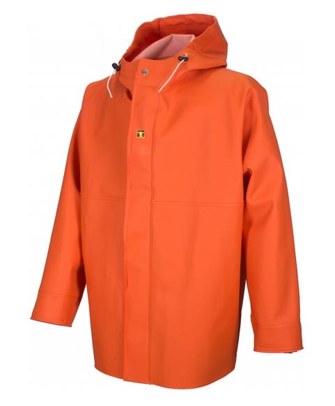 Guy Cotten Lightweight Waterproof Fishermans Rain Jacket, Orange - GAMVIK