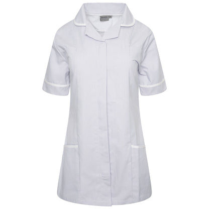 Behrens Striped Women's Healthcare Nurses Tunic - NCLTPS Grey/White Stripe/White Trim UK 8