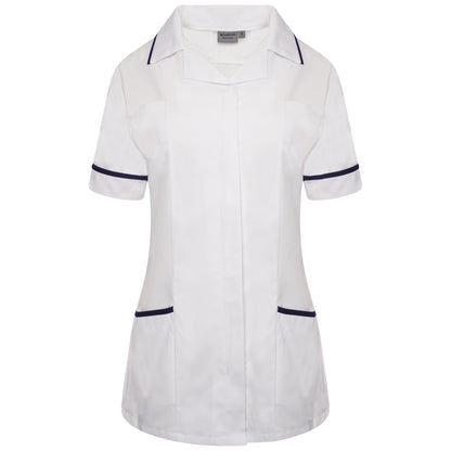 Behrens Ladies Revere Nurses Tunic - NCLTPSR - White/Navy Trim - UK 8