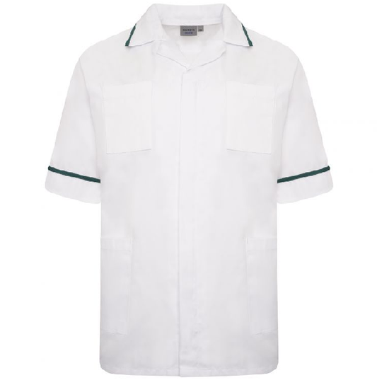 Mens Behrens Nurses Healthcare Revere Tunic - White With Coloured Trims - NCMT