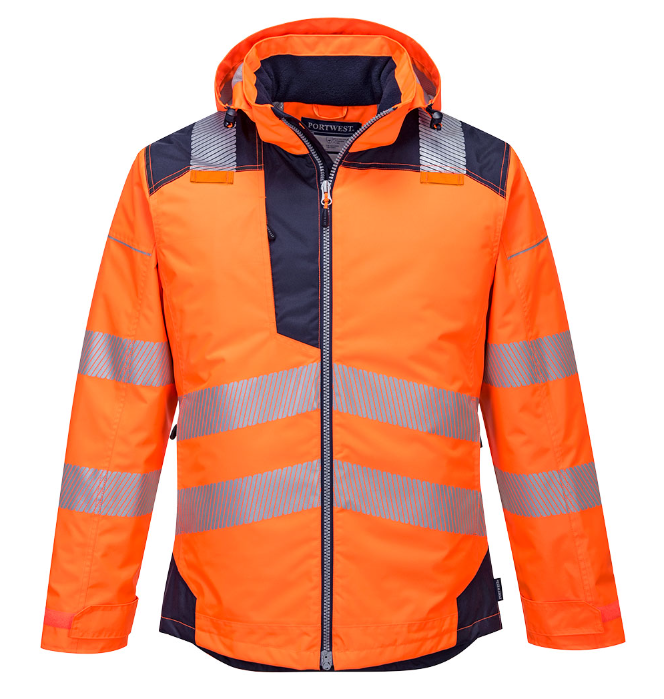 PORTWEST T400 HiVis Warnschutz Winterjacke orange/schwarz PORTWEST T400 HiVis Warnschutz Winterjacke orange/schwarz