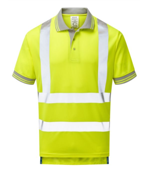 Pulsar Hi Vis Short Sleeved Reflective Polo Shirt - Yellow - P175