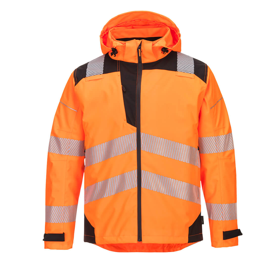 Portwest PW3 Hi-Vis Extreme Waterproof Zip-Up Hooded Jacket - PW360