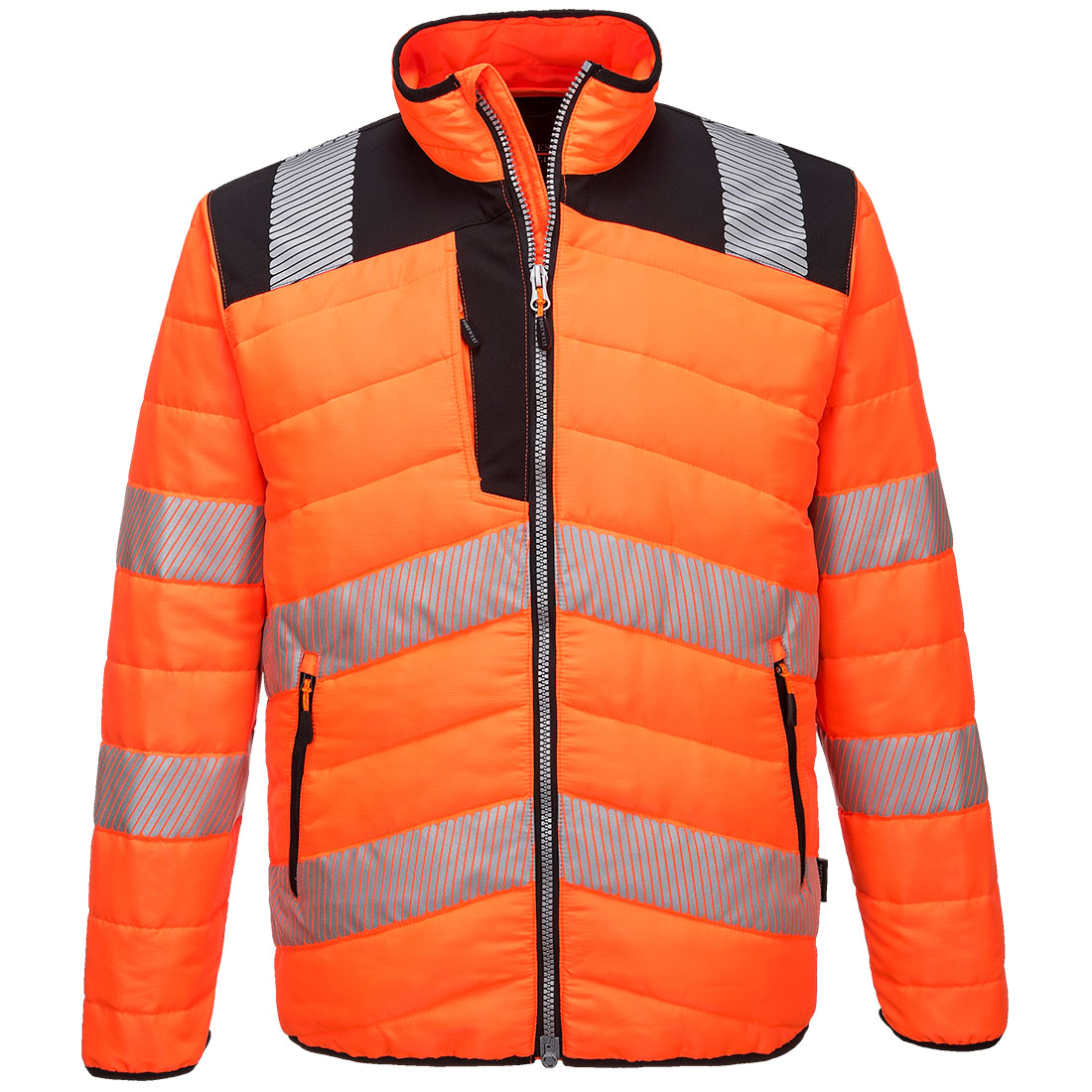 Portwest PW3 Hi-Vis Thermal Baffle Jacket Lightweight Ripstop Winter Coat - PW371