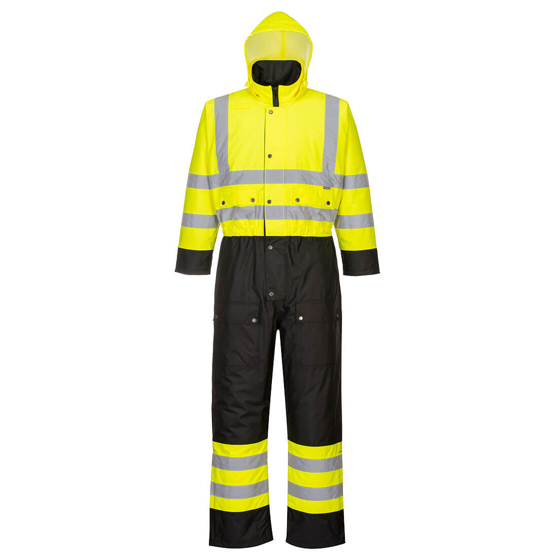 Portwest Waterproof Coverall, Hi-Vis Contrast Quilted Overall - S485