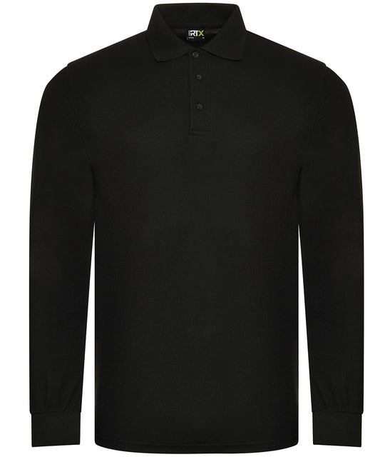 Unisex Black Long Sleeve Polo Shirt With East Coast College Logo